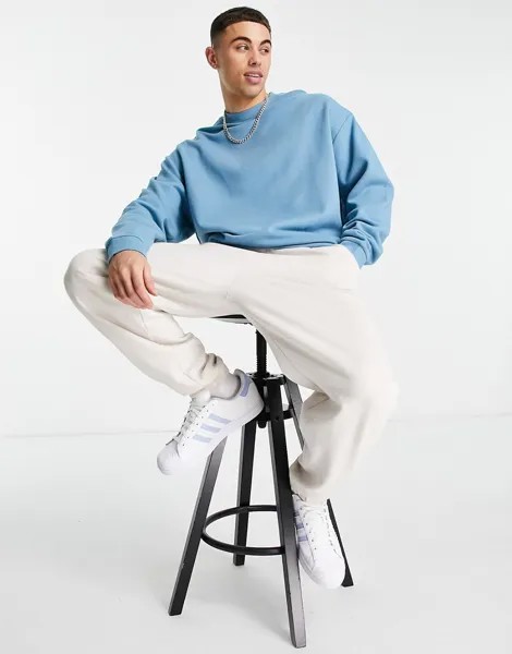 Синий oversize-свитшот ASOS DESIGN-Голубой