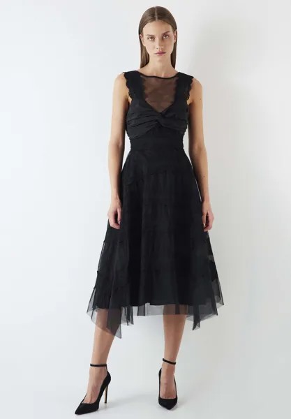 Коктейльное/праздничное платье WITH TULLE GARNISH Ipekyol, цвет black