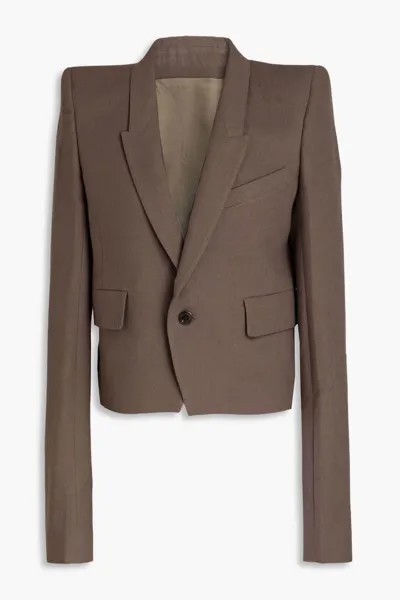 Шерстяной пиджак Rick Owens, серо-коричневый