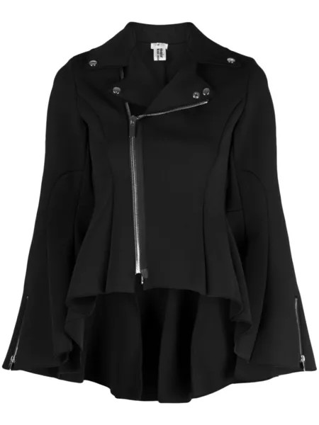 Куртка на молнии с баской Noir Kei Ninomiya, черный