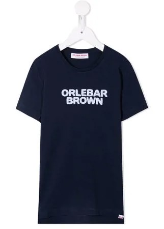 ORLEBAR BROWN KIDS футболка с фактурным логотипом