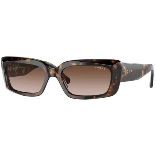 Солнцезащитные очки Vogue eyewear, прямоугольные, оправа: пластик, с защитой от УФ, для женщин, черепаховый