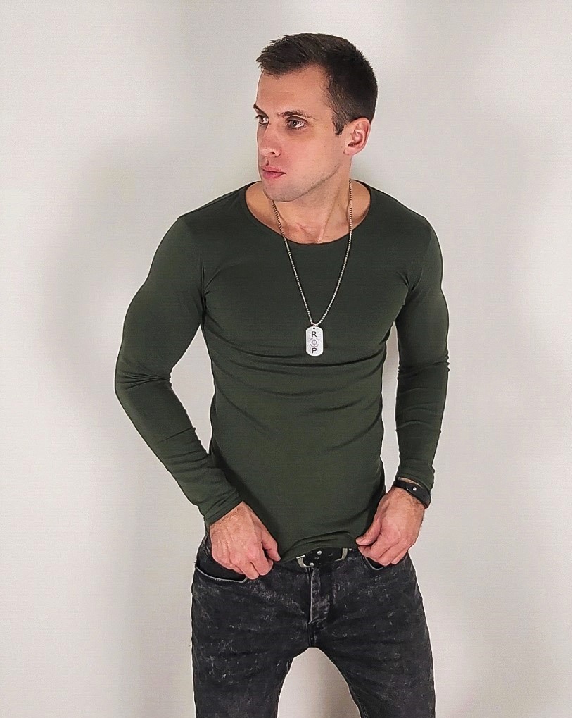 Лонгслив мужской ROPSHOP ROP1 хаки XL
