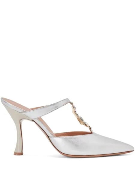 Malone Souliers декорированные мюли, серебристый