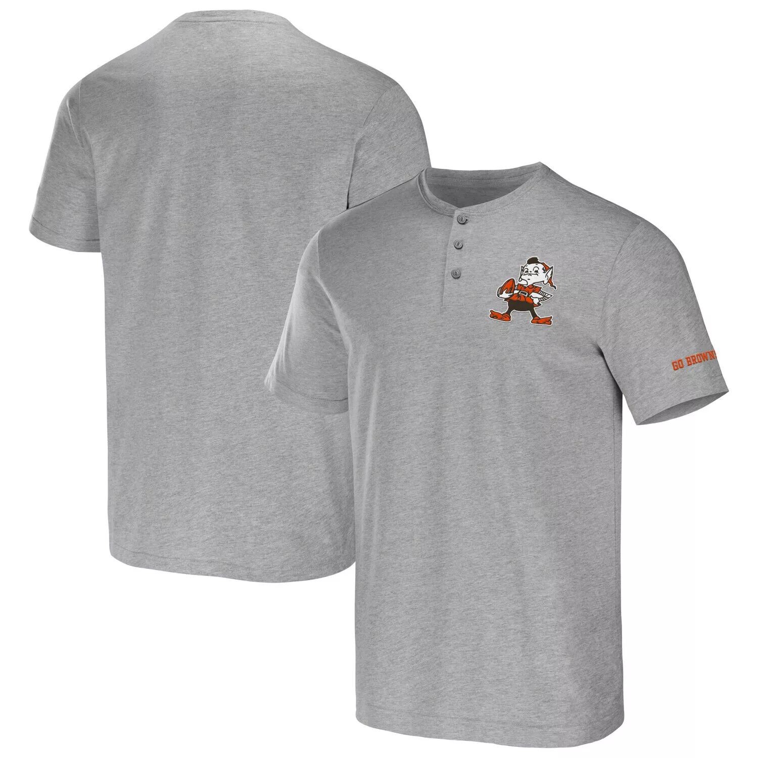 Мужская футболка NFL x Darius Rucker Collection от Fanatics Heather Grey Cleveland Browns Henley T-Shirt