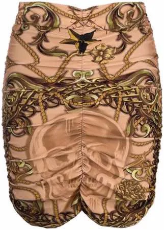 Philipp Plein юбка мини с узором New Baroque