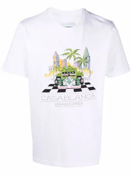 Casablanca футболка с принтом Finish Line