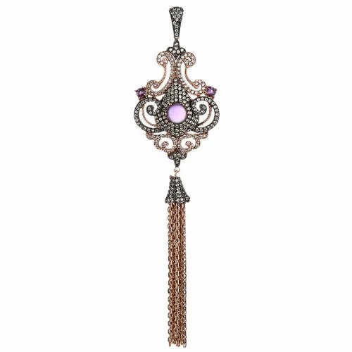 Подвеска ELEMENT47, серебро, 925 проба, фианит
