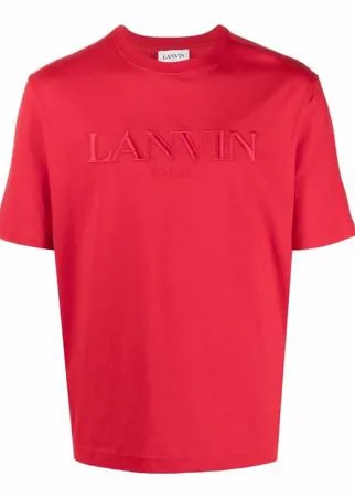 LANVIN футболка с вышитым логотипом