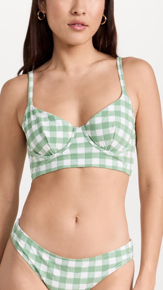 Бикини топ Madewell Novelty Check Athena Longline