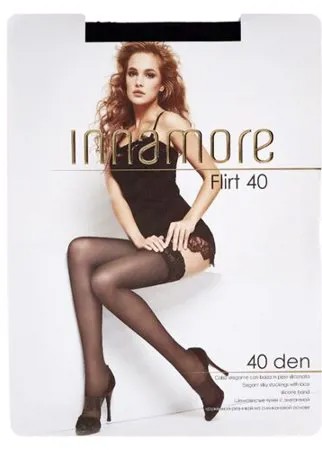 Чулки Innamore Flirt 40 den, размер 3-M, nero (черный)