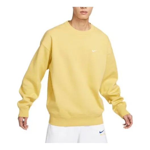 Толстовка Nike Solo Swoosh Crewneck Sweatshirt 'Yellow', желтый