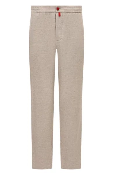 Брюки из хлопка и шерсти Kiton