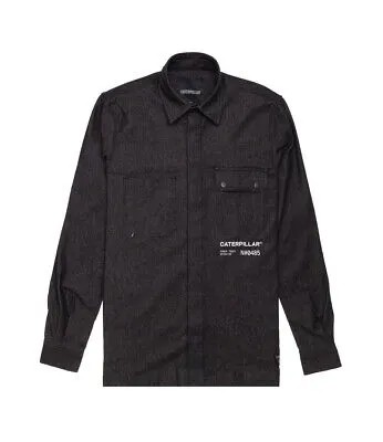 CAT Denim Graphic Long Sleeve Lifestyle Shirt Мужская черная повседневная футболка