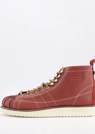 Кожаные ботинки светло-коричневого цвета adidas Originals Superstar-Коричневый цвет