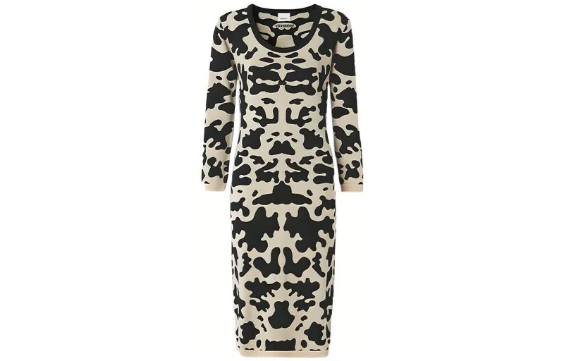 Burberry женское платье с длинными рукавами, цвет Black