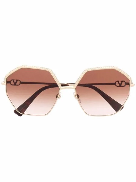 Valentino Eyewear солнцезащитные очки с логотипом VLogo Signature