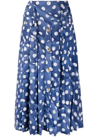 Boutique Moschino юбка миди с завышенной талией и узором в горох