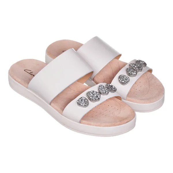 Сабо женские Clarks Botanic Lily 26131962 белые 35.5 EU