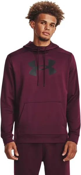 Флисовая толстовка с большим логотипом Armor Under Armour, цвет Dark Maroon/Black