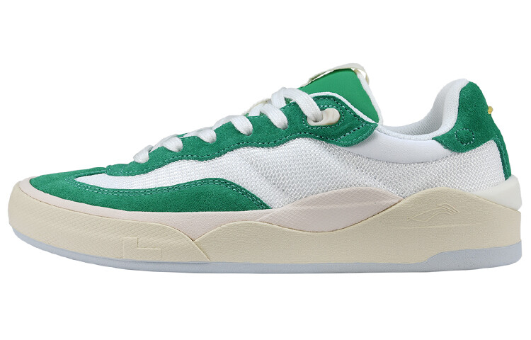Кроссовки LiNing Skategeneral Skateboarding Shoes Women's Low-top White/green, зеленый