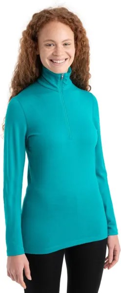 Рубашка Icebreaker Oasis Long Sleeve Half Zip, цвет Flux Green