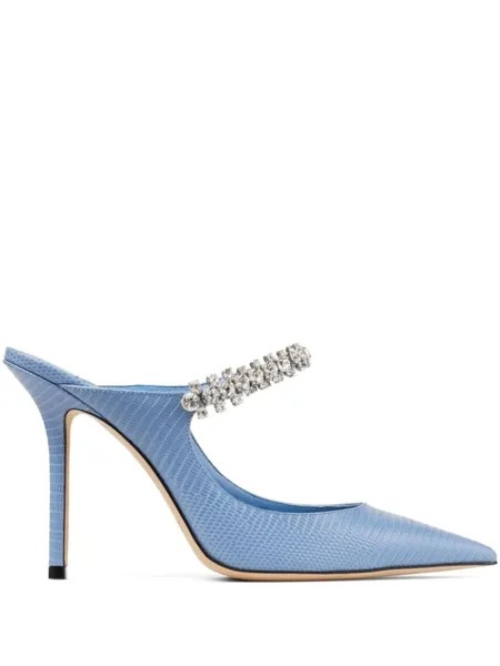 Jimmy Choo мюли Big 100 с кристаллами, синий