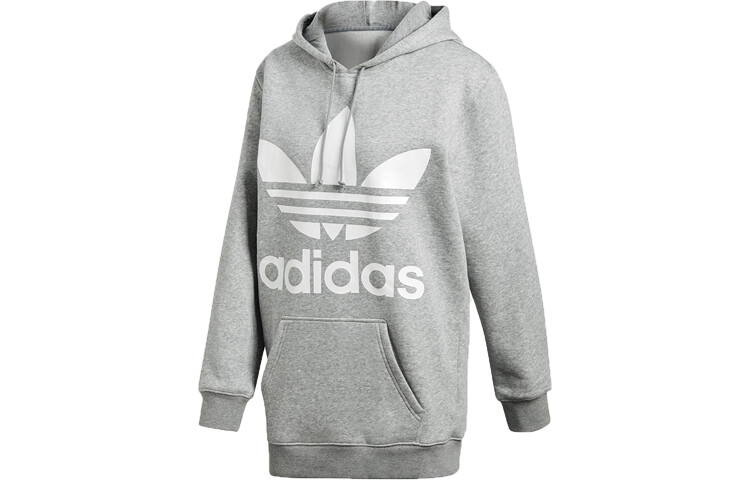 Свитшот женский, средний, серый, меланжевый Adidas Originals, серый