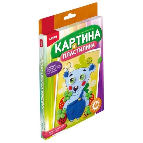 Пластилин LORI Картина из пластилина - Мишка сладкоежка (Пз/Пл-003)