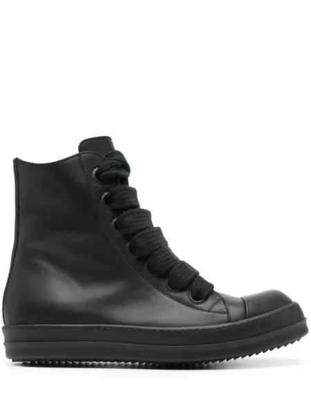 Rick Owens высокие кеды на молнии, черный
