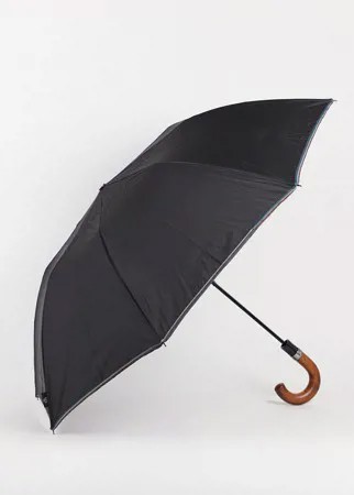 Зонт с многоцветной отделкой по краю Ted Baker-Черный цвет