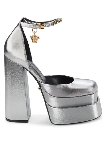 Туфли на платформе Medusa Aevitas Versace, серый