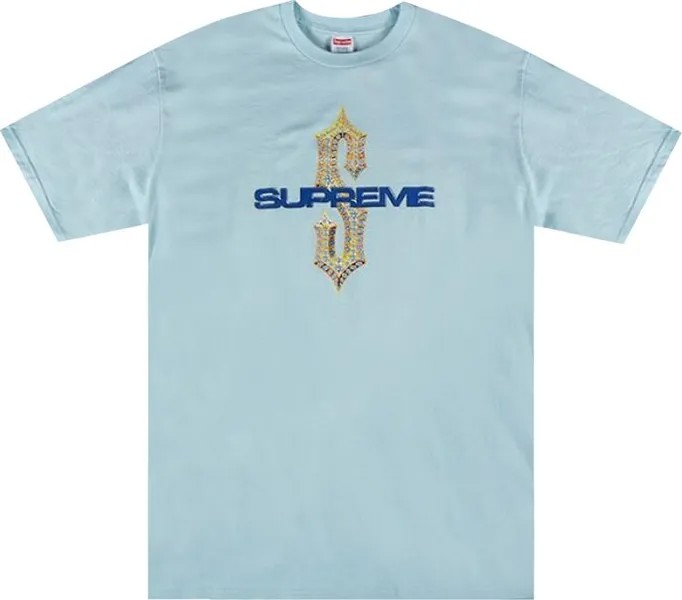 Футболка Supreme Diamonds Tee 'Pale Blue', синий