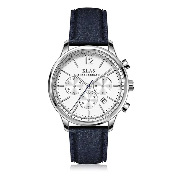 Прочные Мужские Роскошные водонепроницаемые часы с кожаным ремешком от бренда Klas