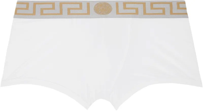Versace Underwear Белые боксеры Greca