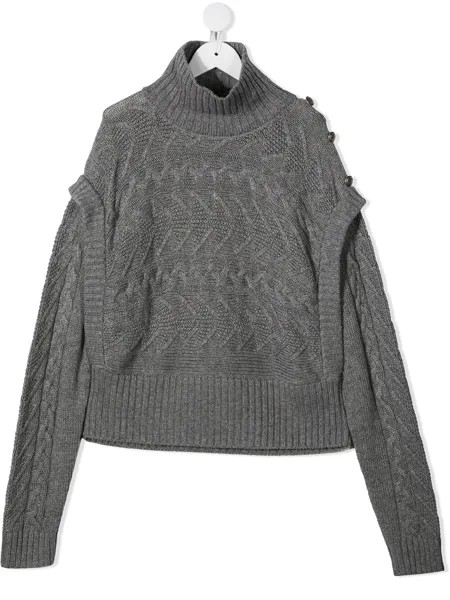 Dondup Kids джемпер фактурной вязки с высоким воротником