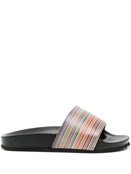 Paul Smith шлепанцы Dru в полоску Signature Stripe, разноцветный