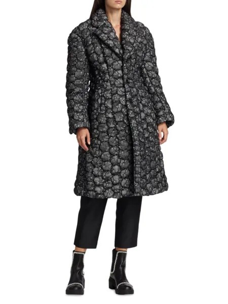 Стеганое кружевное пальто Comme Des Garçons, черный