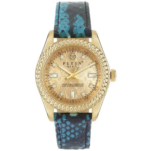 Наручные часы PHILIPP PLEIN Queen PWDAA0221, золотой, голубой