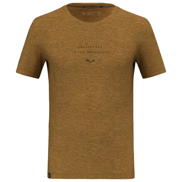 Рубашка из мериноса Salewa Eagle EITD Alpine Merino T Shirt, цвет Golden Brown