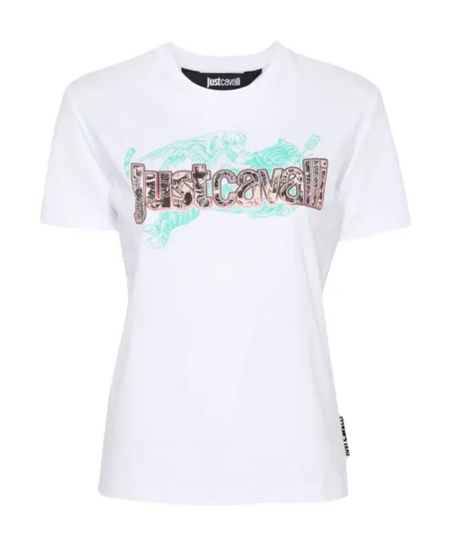 Футболка с логотипом и поло Just Cavalli, белый