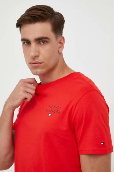 Хлопковая футболка для отдыха Tommy Hilfiger, красный
