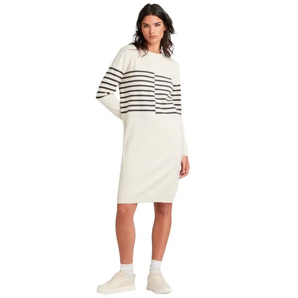 Платье G-Star Broken long sleeve midi, бежевый