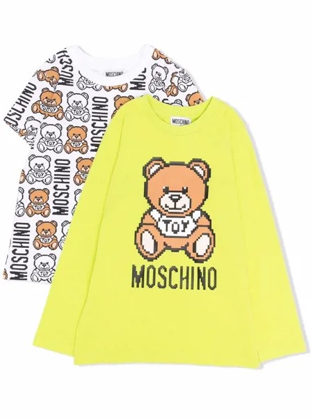 Moschino Kids комплект из двух футболок с логотипом