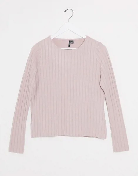 Кремовый лонгслив в рубчик Vero Moda