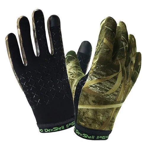 Перчатки DexShell, черный, зеленый