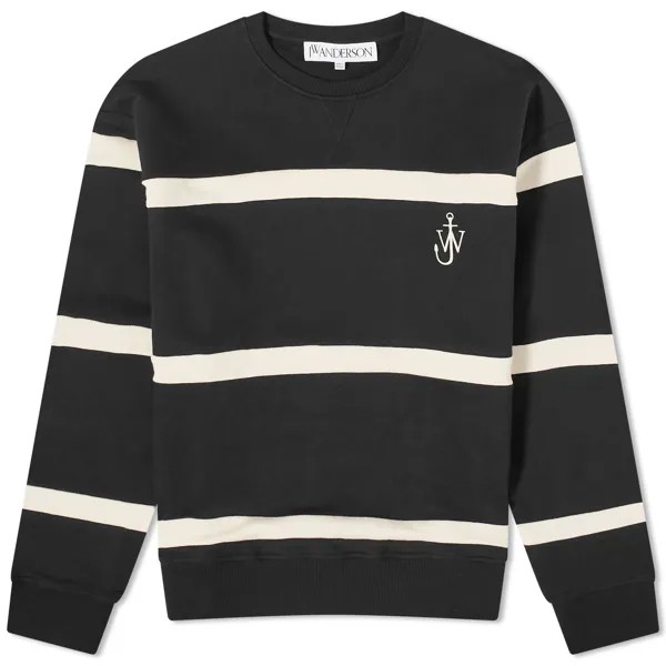 Свитшот Jw Anderson Stripe, цвет Black & Natural