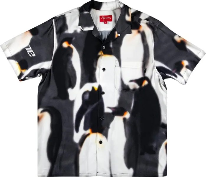 Рубашка Supreme Penguins Rayon Short-Sleeve Shirt 'Black', черный