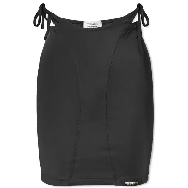 Vetements Деконструированная юбка бикини, черный