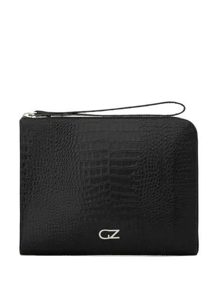 Giuseppe Zanotti клатч с тиснением под крокодила